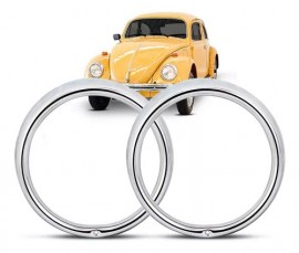 Aro Farol Fusca 1976 em diante e Kombi 1976/2014 - Cromado 1 Furo - (PLASTICO) - (PREO UNITARIO)