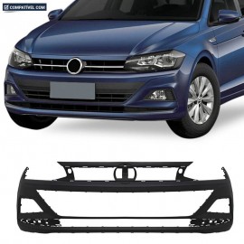 P/CHOQUE POLO E VIRTUS 18/22 DIANTEIRO PRETO LISO C/ E S/ FAROL MILHA SEM SENSOR
